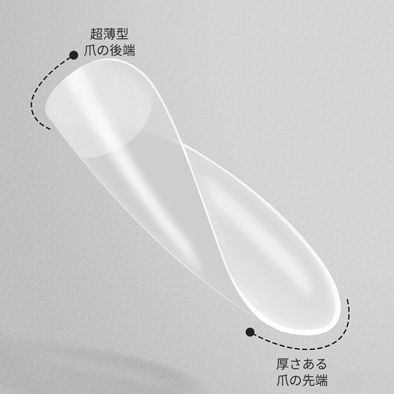 Annhua 240 Piece Set Nail Tips, Transparent, Almond, Clear Nail
