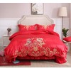 I-MART King Size Chinese Wedding Red Bedding Set, Asian Bedding