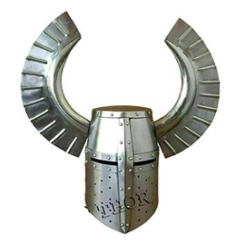 THORINSTRUMENTS (with device) Medieval Great Helmet Knight Templar Crusader Helmet Reenactment Gift