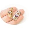 MYmama Metal Cord Stoppers Set of 5 String Fasteners (Gold)