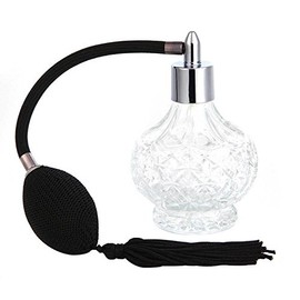 Topxome 1pcs 80Ml Fashion Lady Vintage Perfume Bottle Long Spray Atomizer Refillable Glass (Black)