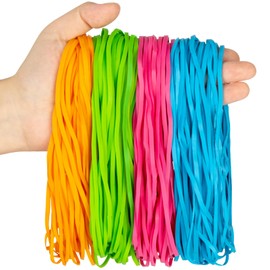 Sukh Rubber Bands - 120PCS Large Rubber Bands, 7" Elastic Band Office Supplies, Large Size Heavy Duty, Extra Large Design, Good Elasticity, Ideal for Trash Cans, Books, Magazines