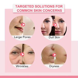 Pack of 4 Collagen Face Mask, Collagen Deep Mask, Moisturising Mask with Collagen, Deep Moisturising and Sraffing