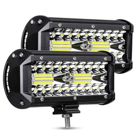 CHEELOM Focos de Coche 120W LED Luz de Trabajo Triple Filas 12V Faros led para Tractor 6000K IP67 Impermeable Off-Road de Faros Auxiliares para Auto para Moto ATV SUV Tractor Camión Barco