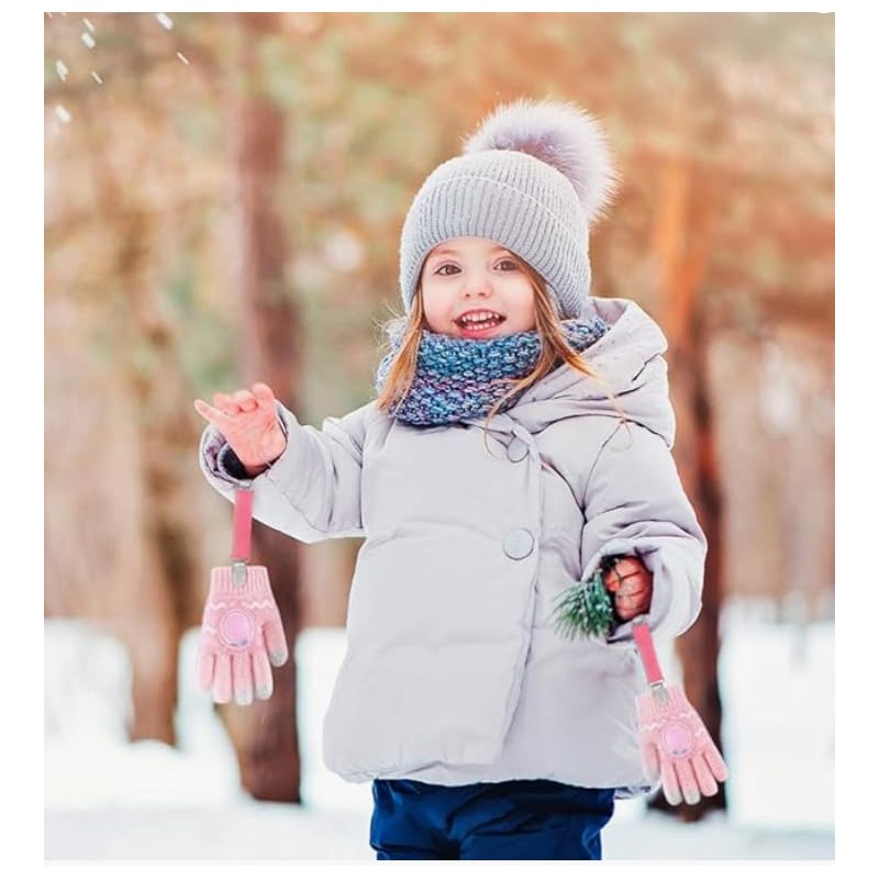 Adjustable Mitten Clips, Elastic Winter Glove Clips Dress Hat Coats