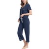 Joyaria Bamboo Pj Set for Women Capri Button Down/UP Pajamas