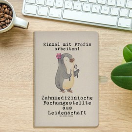 Mr. & Mrs. Panda DIN A5 Baumwoll Notizbuch Zahnmedizinische Fachangestellte Leidenschaft - Geschenk, Kladde, Schenken, Journal, Schreibbuch, Notizen,