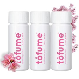 tofume - Effervescent Bathroom Air Freshener - Cherry Blossom - Toilet Deodorizer, Bathroom Odor Eliminator, Toilet Freshener, Flushable Air Freshener Toilet Tablets, 3 Pack (90 Tablets)