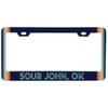 Sour John Oklahoma Car Metal License Plate Frame Retro Design