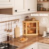 Furshus Corner Bread Box for Kitchen Countertop,Bread Storage for Homemade