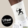 Huuraa Unisex Socks Archery Silhouette Gift Size 4/7 White Archery