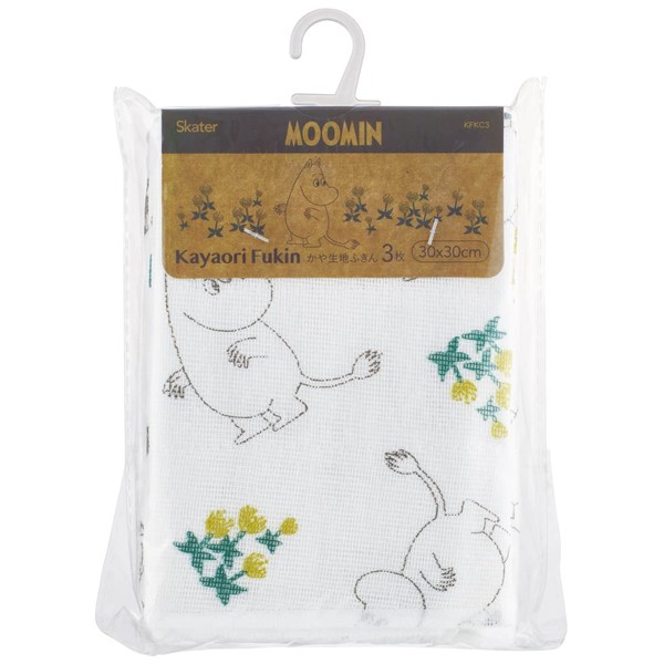 Skater KFKC3-A Kaya Fabric Dish Towels, 3 Pieces, Moomin, 11.8