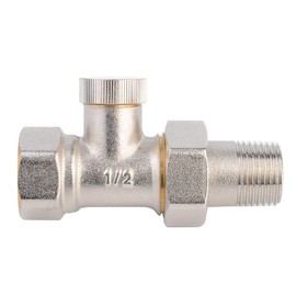 S SIENOC Thermostatic Valve Thermostatic Head Radiator Connection Set Screw Connection Fit (Only Passage Tap Block)