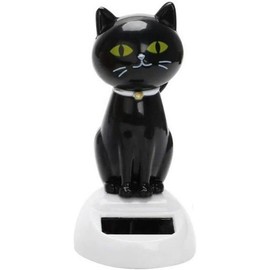 Solar Cat Toy Doll Dancing Cat Figure Car Ornament,Dancing Toys Ornaments Solar Powered Car Dashboard Interior Decoration Desktop Decor Kids Gift Window Party Car Desk Home