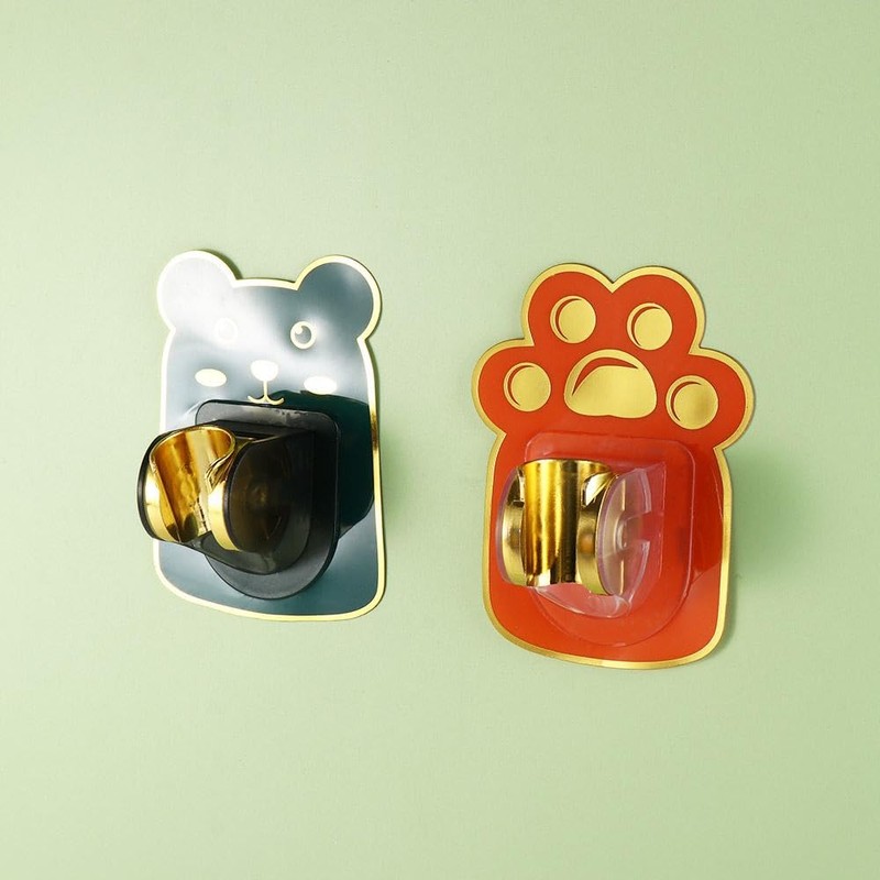 GUEDKIKL 3 Pcs Shower Bracket, Punch-Free Wall Mounted Shower Head