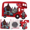 Ciieeo Bus Shaped Fridge Magnet Creative Resin Refrigerator Decor for
