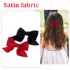 Tyqour 2 Pairs Red Bow Hair Clips for Women Girls