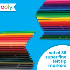 Ooly OOLY, Seriously Fine Felt Tip Markers, Set of 36 (130-037)