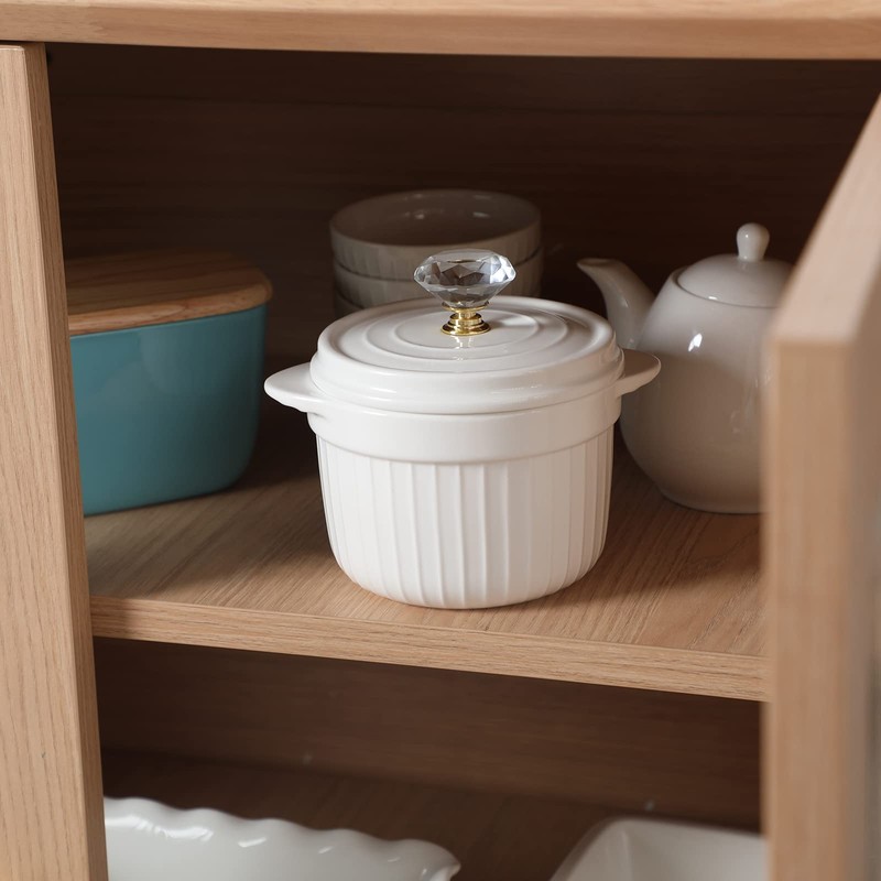 Bacon Grease Container Keeper with Crystal Lid and Strainer, 17