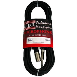 CBI Ultimate Series Male XLR to 1/4" TRS Guitar Instrument Cable, 15 Feet