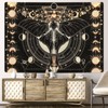Yrendenge Moth Tapestry Black Wall Hanging Sun Moon Tapestry Natural