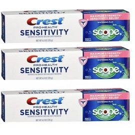 Crest Pro-health Sensitivity White Plus Scope Toothpaste 6oz (3 Pack)