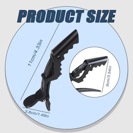 12 Pack Crocodile Clips Hair, Sectioning Hair Clips, Crocodile Hair Clips for Styling, Black Hair Sectioning Clips, Hairdressing Clips, Hair Styling Clips, Crocodile Clip Hair, Hair Clips Sectionin