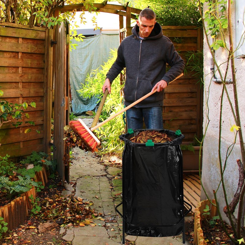 Aobiono Leaf Trash Bag Holder Stand, Garbage Bag Support Frame