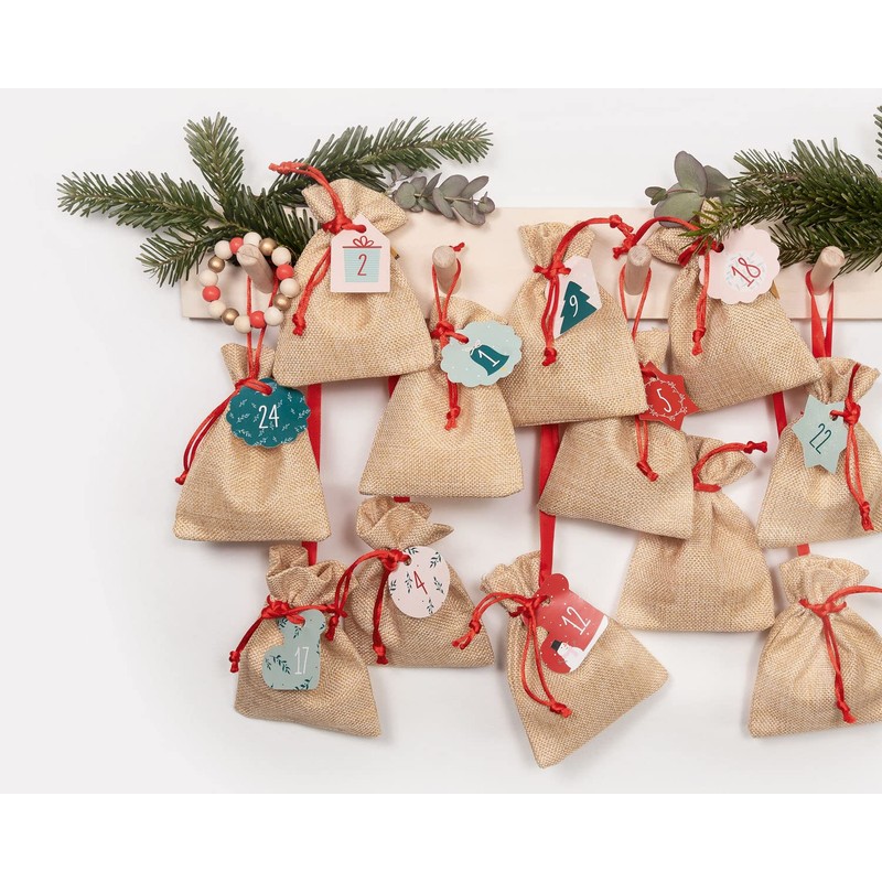 folia 64121 Advent Calendar Set, Basic with Motif Print, Approx.
