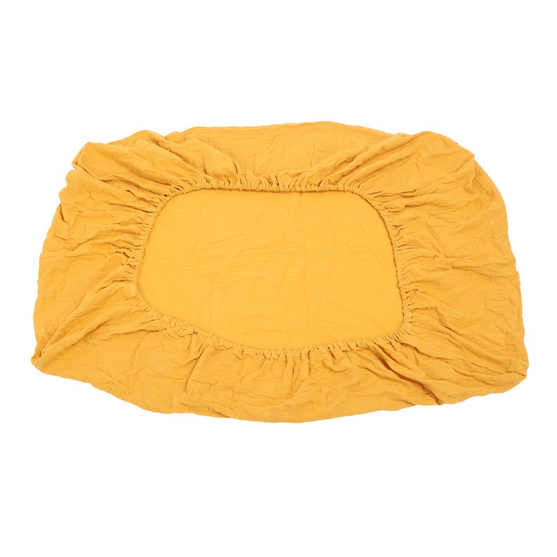 Fitted Crib Sheet Full Cotton Crinkle Fabric Soft Breathable Comfortable