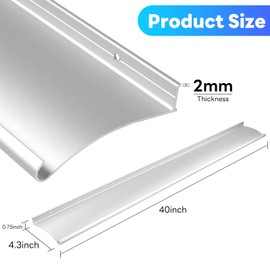 Heneymo 4" Extra-Wide Door Rain Drip Guard, 40" L Heavy Duty Aluminum Thickened Window Door Rain Deflector, Door Drip Cap, 0.8" Height Overhead Drip Edge (Silver)