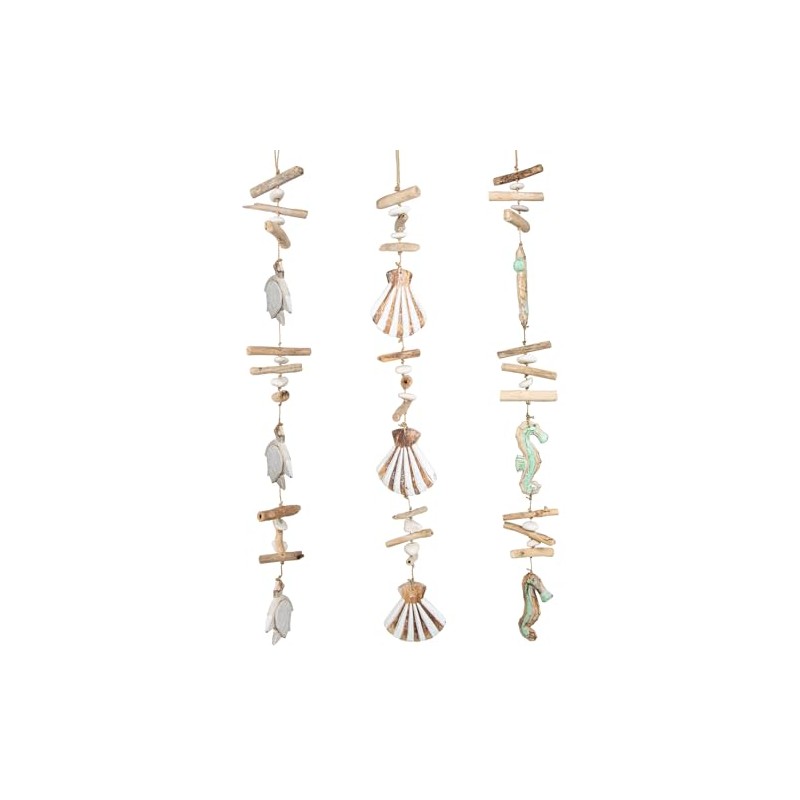 Logbuch-Verlag 3 Long Wooden Wind Chimes for the Garden, Balcony