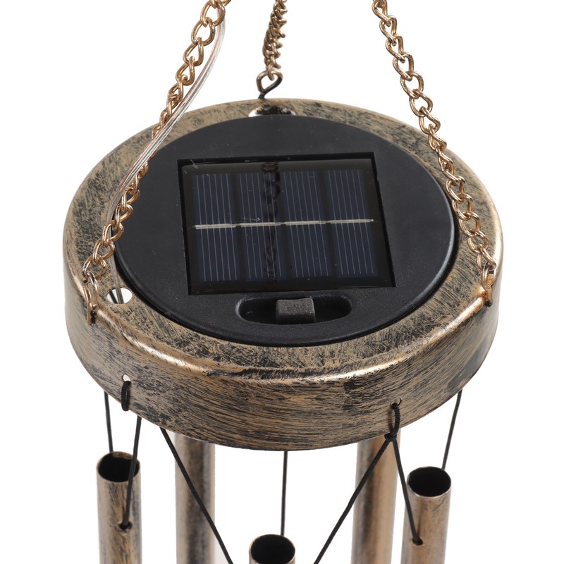 Outdoor Solar Wind Chime Light Hanging Warm LED Mobile Hanging