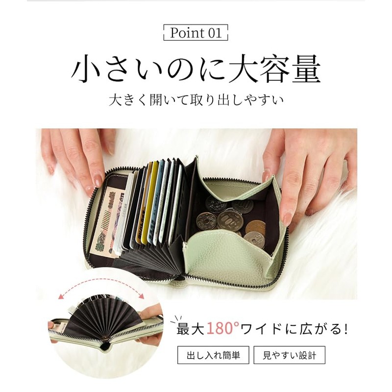 Mini Card Case, High Quality PU Leather, Large Capacity, Holds