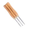 3Pcs Wood Lathe Turning Tool Chisel Beech Handle Steel Insert