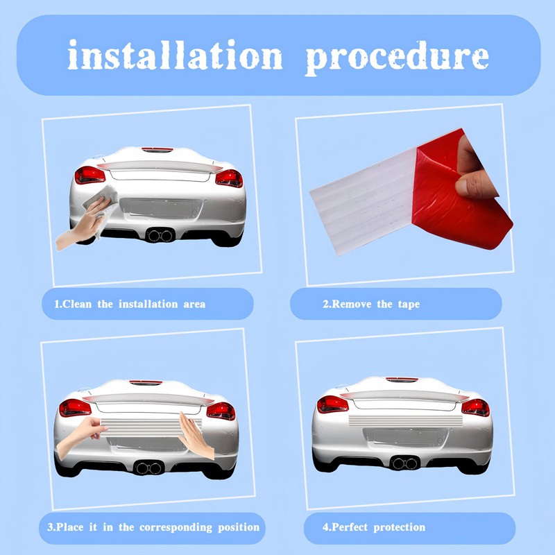 FXNX DIY Car Bumper Guard Rear Bumper Protector 5PCS Car