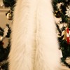Tatuo White Faux Fur Christmas Tree Skirt Snow Tree Skirts