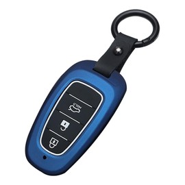 ontto Car Key Case Fits Hyundai Sonata Tucson NX4 Nexo Solaris Santa Fe 2020 2021 Remote Control Cover ABS Key Case Key Case Key Protection Case 3 Buttons Blue