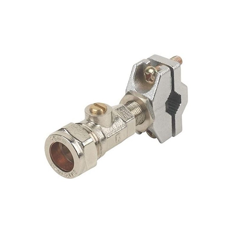 Merriway BH04507 15 mm Self Cutting Isolating Valve - Chrome