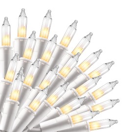 Joiedomi Clear Christmas Lights Outdoor, 300(3x100) Christmas Tree Lights Indoor Warm White, 64.5FT White Wire String Lights, Xmas Lights Decorations for Holiday Event Wedding Party Decor