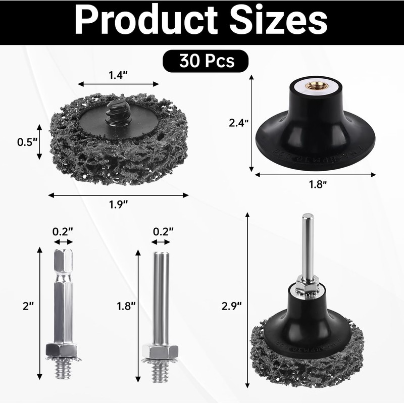30 Pcs 2 Inch Quick Change Easy Strip Discs, Die