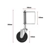4" Rubber Gate Wheel Spring Loaded Swivel Caster Heavy Duty
