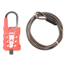 Tagout Cable Lock Adjustable Rustproof Multiple Protection Rugged Cable Lockout for Industrial Valves