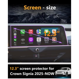 VEIROOM Screen Protector For Toyota Crown Signia 2025, Tempered Glass GPS Navigation Protective Film For Crown Signia Accessories - 12.3 inch