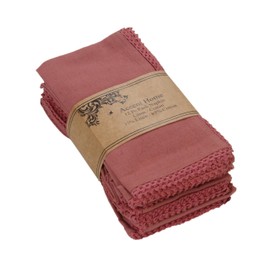 ACCENTHOME Blush Cloth Napkins Set of 12 18x18 inch Cotton Dinner Napkins - Washable Soft Premium Hotel Quality Reusable Napkins Perfect Table Napkins for Family Dinners, Weddings & Everyday Use