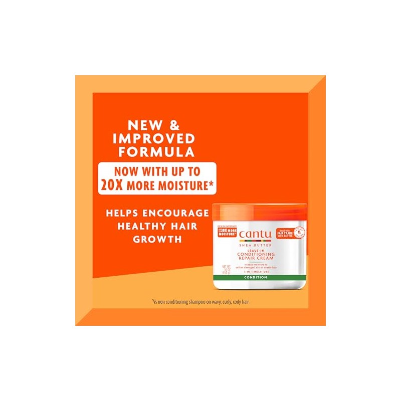Cantu Leave-In Conditioning Repair Cream with Shea Butter, 16 oz