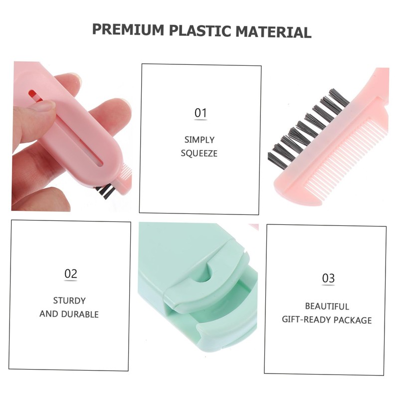 TOVINANNA 2pcs Eyelash Curlers Handle Eye Shapes Gentle Pads for