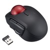 Nakabayashi MUS-TRLF184BK Digio2 Mini Wireless 5 Button Laser Index Finger Trackball Mouse, Black