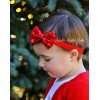 Needles Knots n Bows 3" Red Sequin Bow Headband, Valentine's,