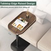 YunMeoCool Adjustable Height C Shaped Side Table, Couch Tables That